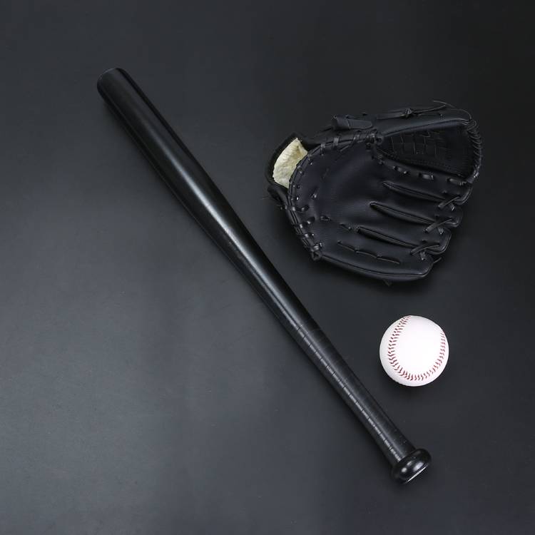 Black wooden stick with black gloves
