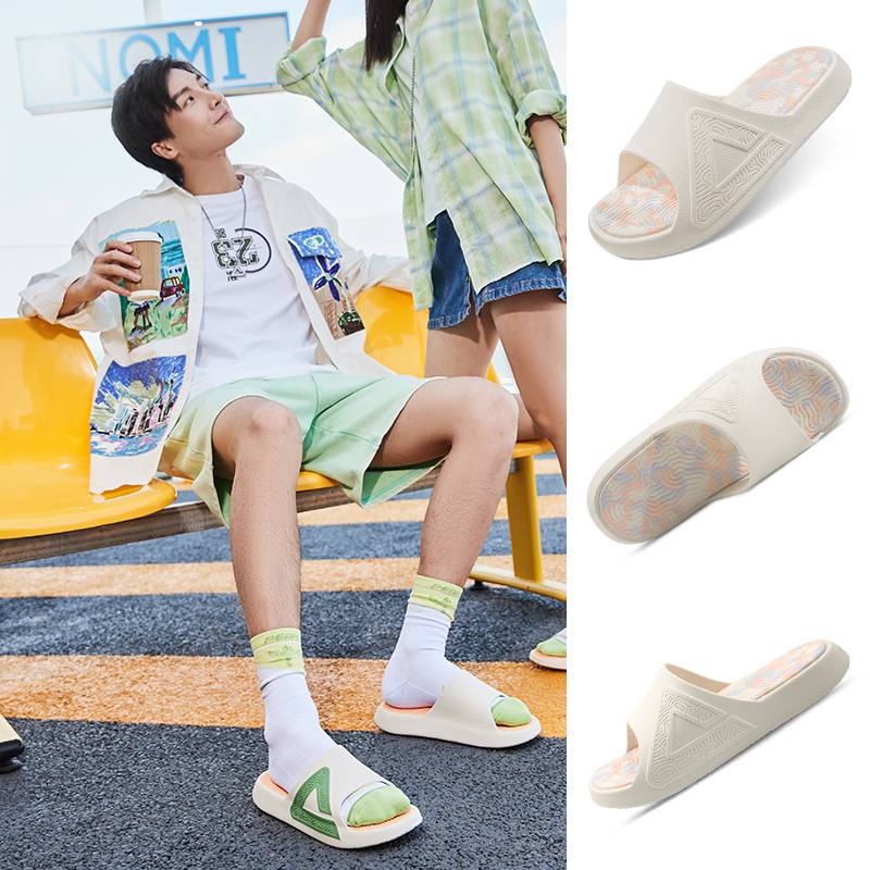 Peak polar slippers male couple basketball sports casual anti -slip and wear -resistant outside summer big triangle sand slippers women