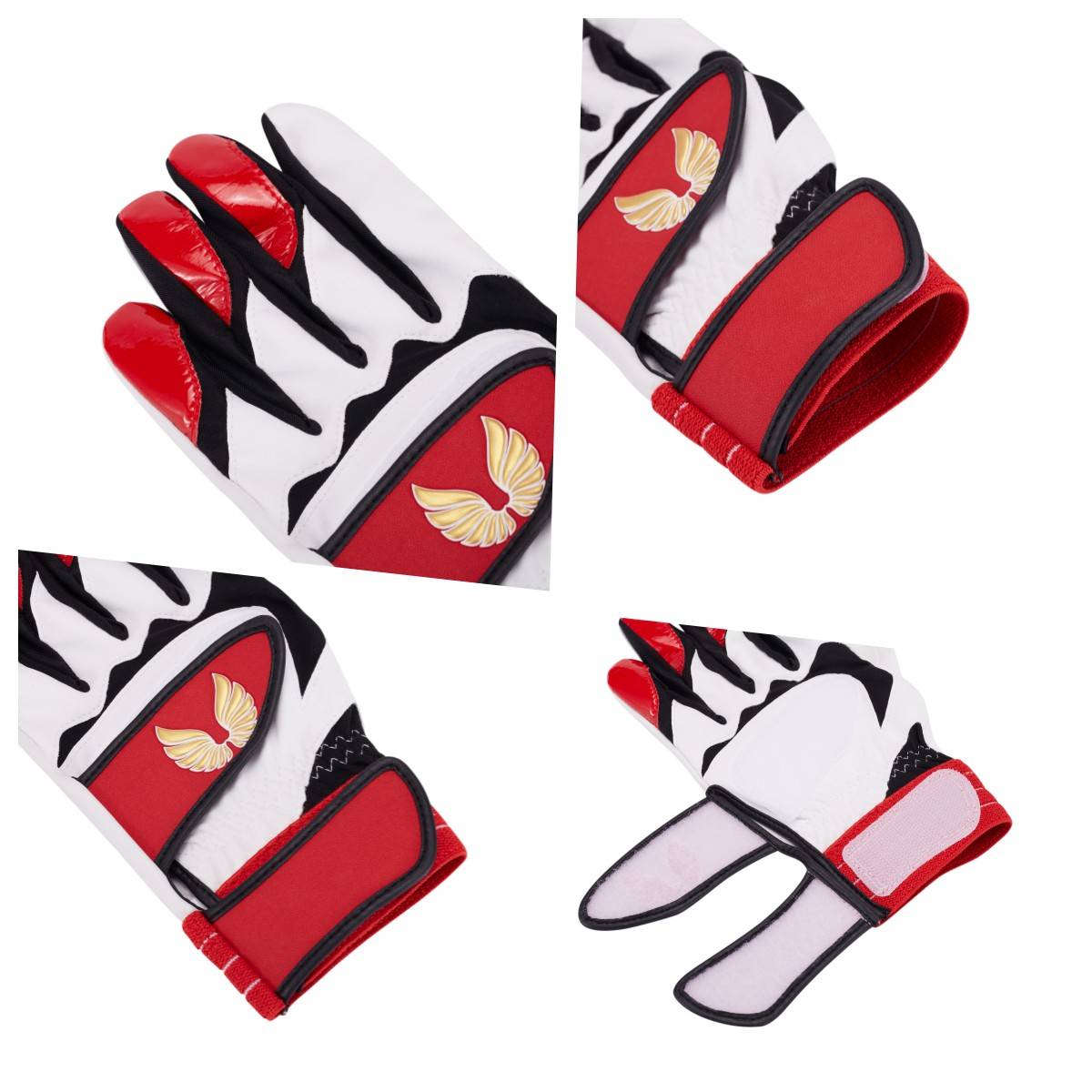 Strike glove+text embroidery