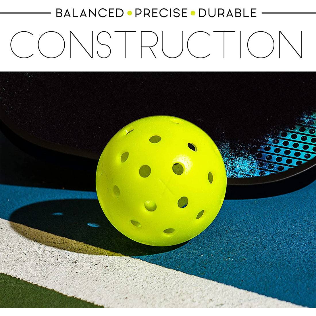 Factory Direct Selling Spot Piccoon 40 -hole Ball Port Pickleballs74mm Rolling Plastic Nights Nights Ball