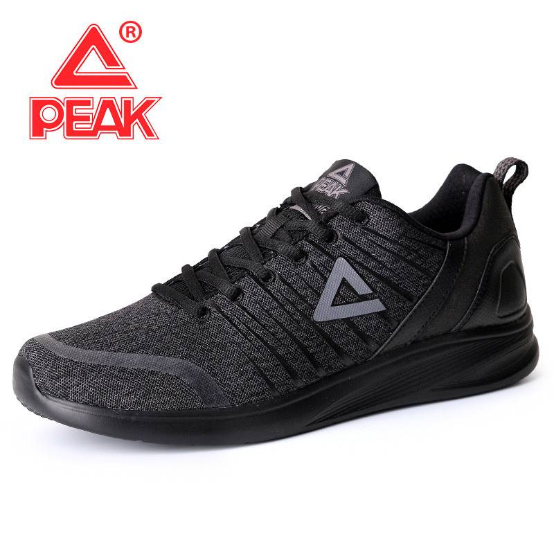 Peak men's shoes running shoes summer lightweight casual shoes men's mesh breathable black running shoes sports shoes men's models