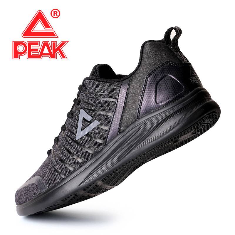 Peak men's shoes running shoes summer lightweight casual shoes men's mesh breathable black running shoes sports shoes men's models