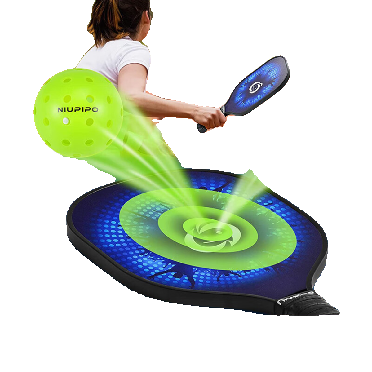 NIUPIPO game dedicated ball 40 -hole rolling plastic ball Pickleball certified outdoor integrated seamless Peter