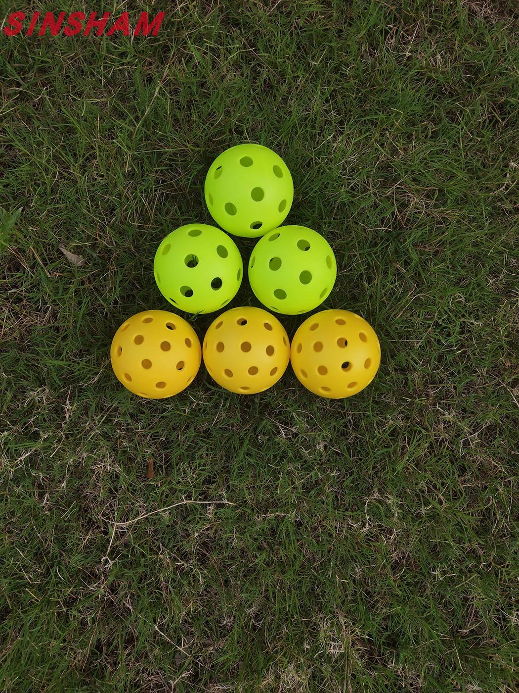The new arc -line Piccar racket carbon fiber shooting SINSHAM hole ball racket Pickleball with 1 ball