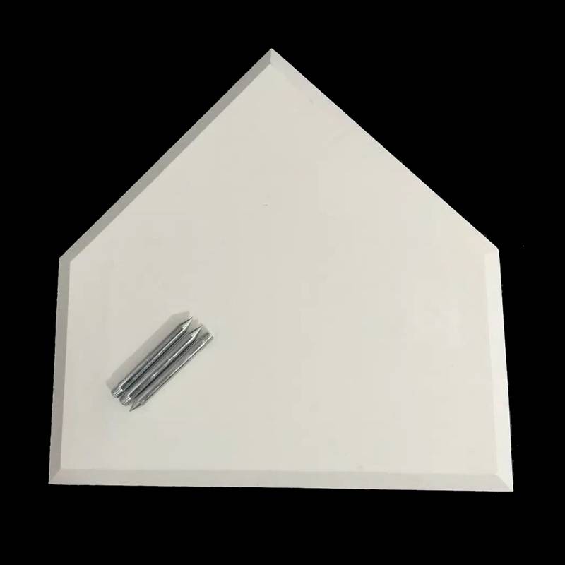 Thick white home base (with three steel nails)
