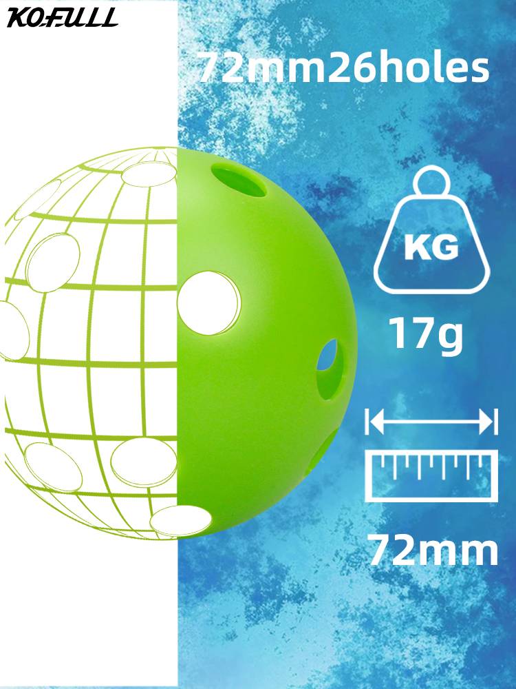 26 Pole ball PE injection Plastics Pickleball indoor Microsoft Puppet 12 mesh bag 17g