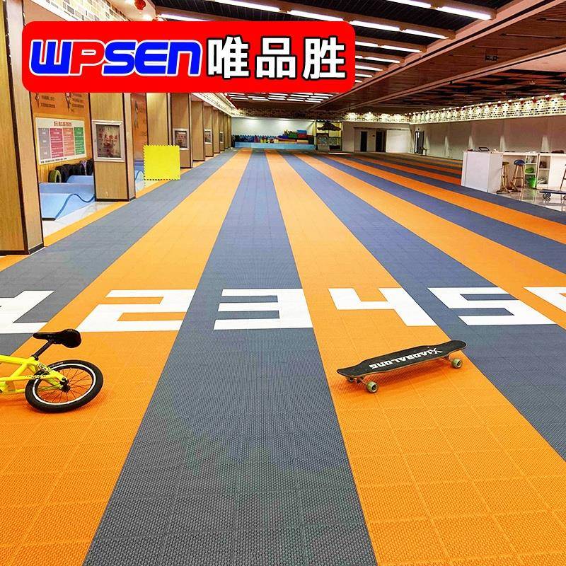 Suspended floor outdoor basketball venue cushion kindergarten rotation sliding floor Placium badminton yam field pad