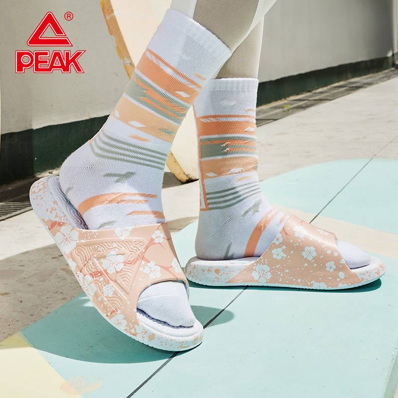 Peak polar slippers Men wearing summer new big triangle genuine couples basketball anti -skid men's tide shoes