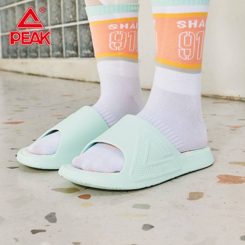 Peak polar slippers Men wearing summer new big triangle genuine couples basketball anti -skid men's tide shoes