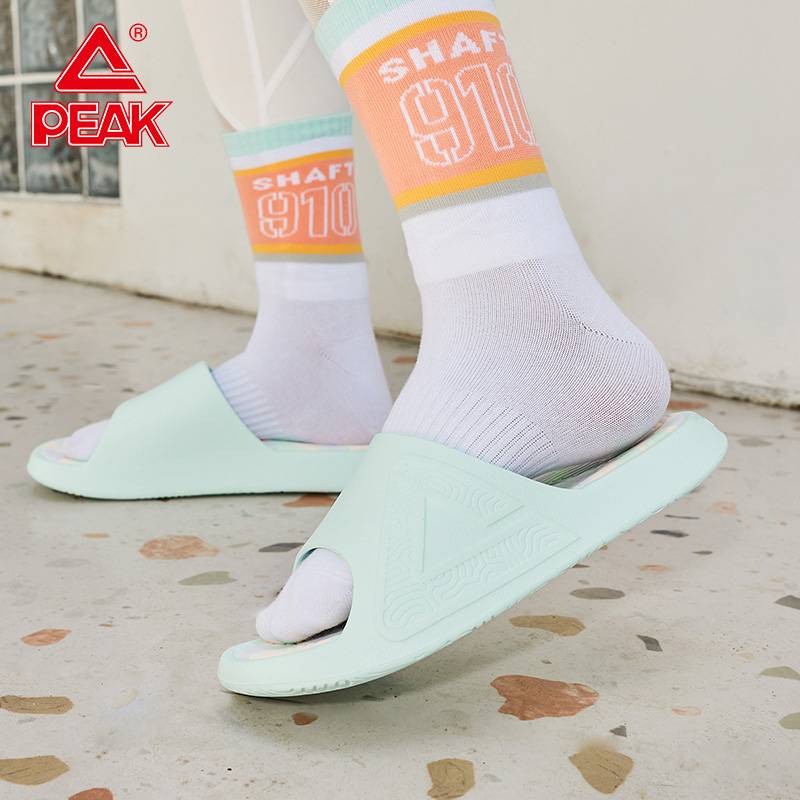 Peak polar slippers Men wearing summer new big triangle genuine couples basketball anti -skid men's tide shoes
