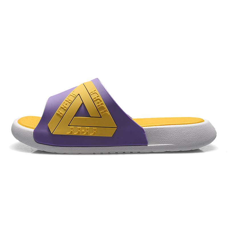 Pyk slippers men and women home 2024 new summer stepping shit, wearing large triangle sports basketball beach sandals