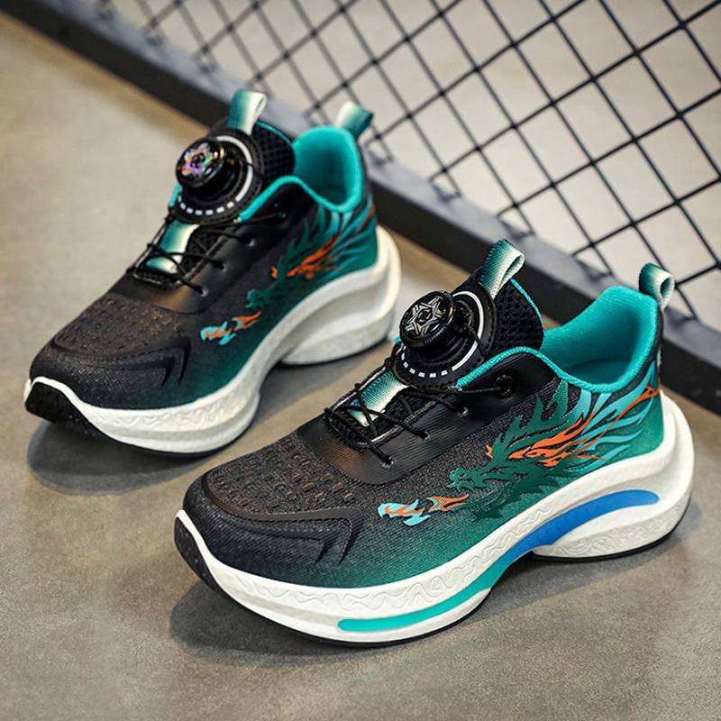 Pyk silk boys shoes sports shoes 2024 new summer breathable children's mesh running basketball shoes non -slip