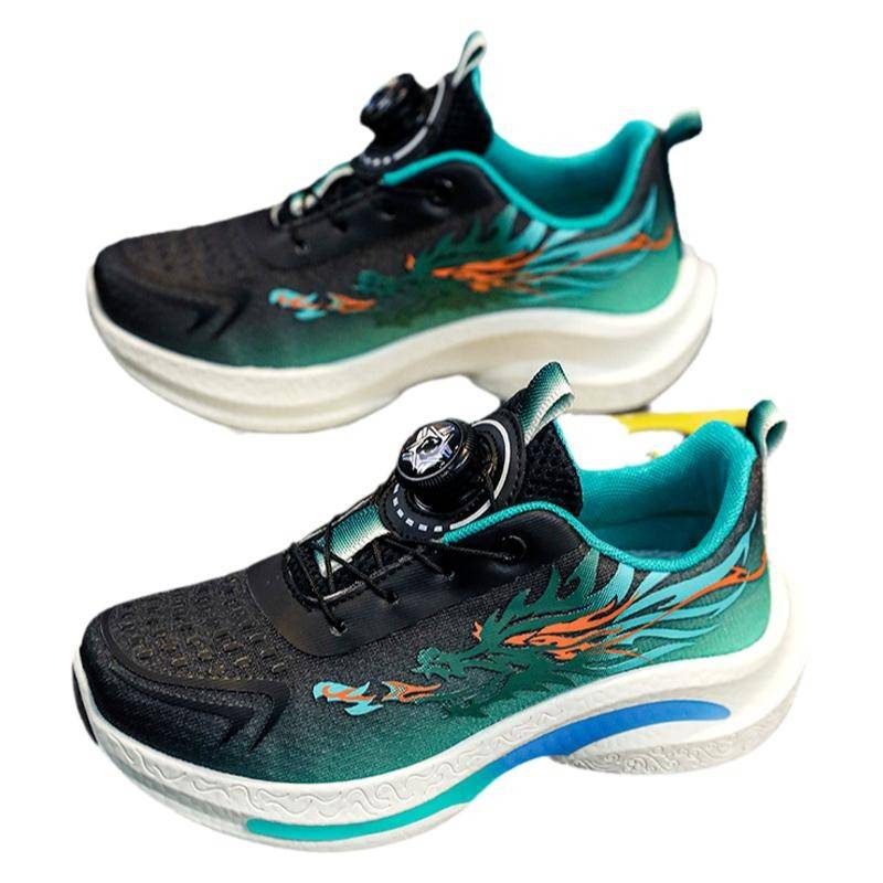 Pyk silk boys shoes sports shoes 2024 new summer breathable children's mesh running basketball shoes non -slip