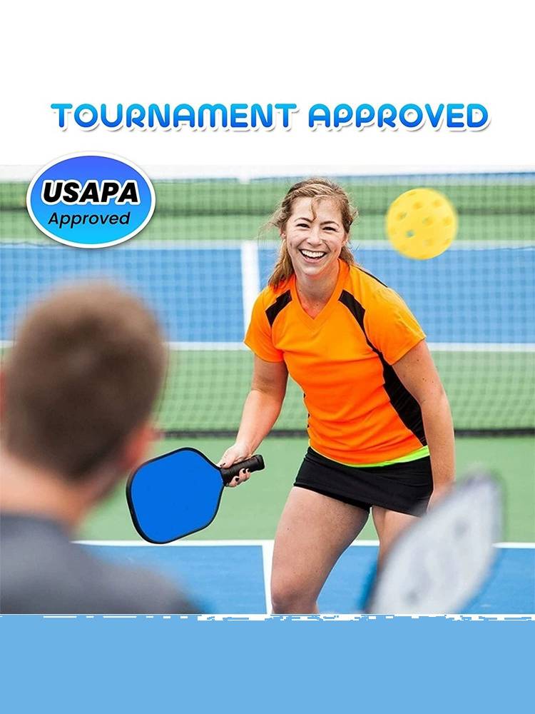 Solid wood pattern Peak racket pickleball single -shot blue base training device junior training set