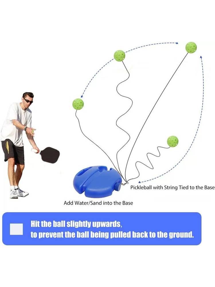 Solid wood pattern Peak racket pickleball single -shot blue base training device junior training set