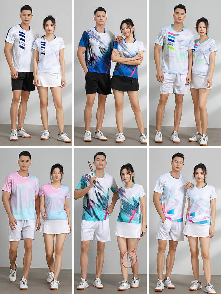Peak Official Flagship Store 2024 Badminton Clothing Set Men and Women Summer Steak Dry Volleyball Tennis Tennis Training