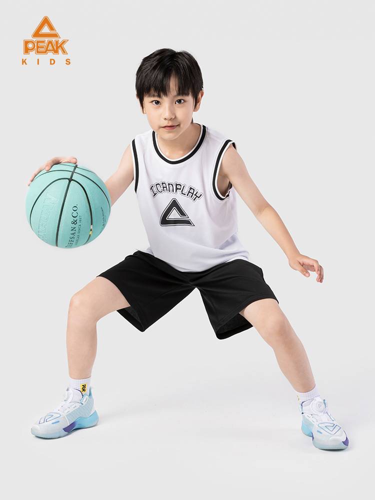 Pyk children's clothing children's basketball jacket suit male big children's speed dry sports suit summer breathable short -sleeved training top