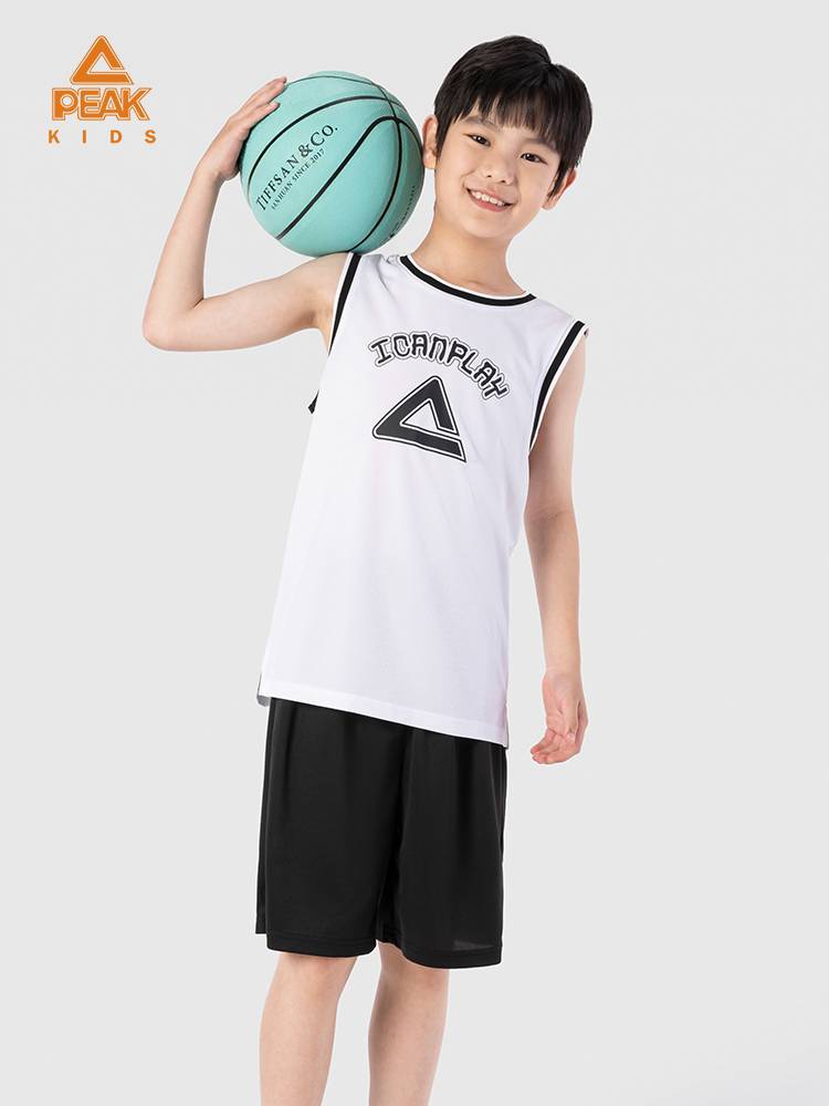Pyk children's clothing children's basketball jacket suit male big children's speed dry sports suit summer breathable short -sleeved training top