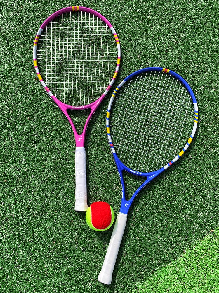 [Shan Qing] 4-12 years old Children ’s carbon tennis rackets lightweight integrated fight with line rebound training device