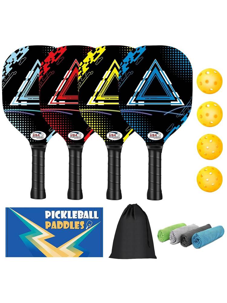 UV pattern solid wood worm racket set student competition exercise American USAP authentication Pickleball 