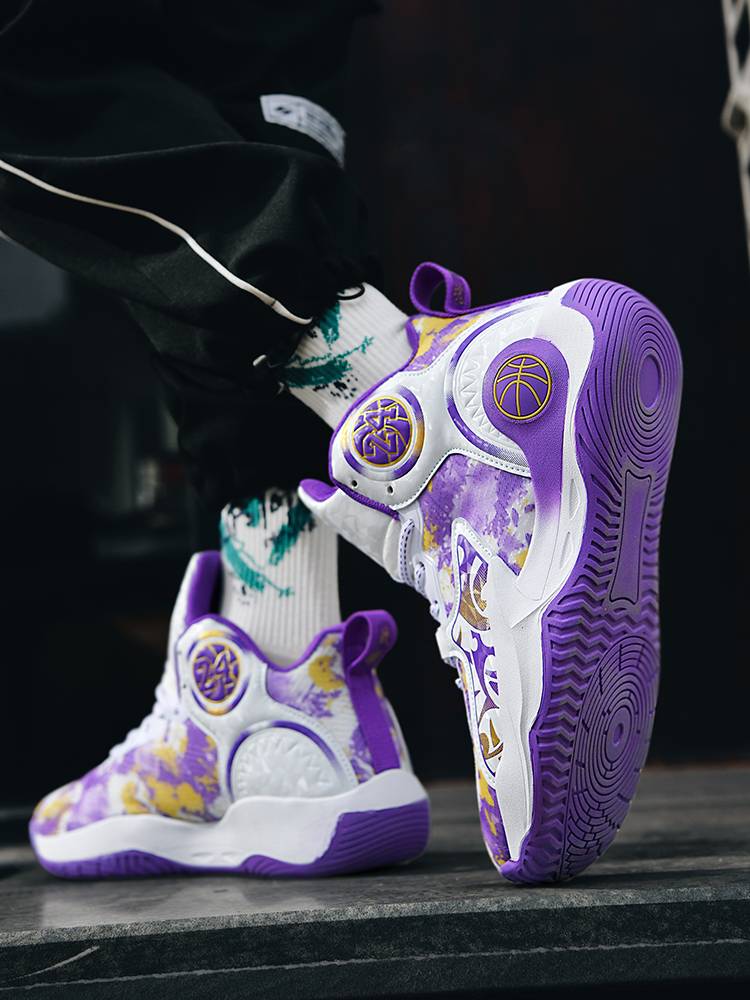 Peak Genuine Kobe Boy Blue Basketball Shoes Dragon Limited Placement Caps Anti -Slip Limited Edition Children's Professional Blue Shoes