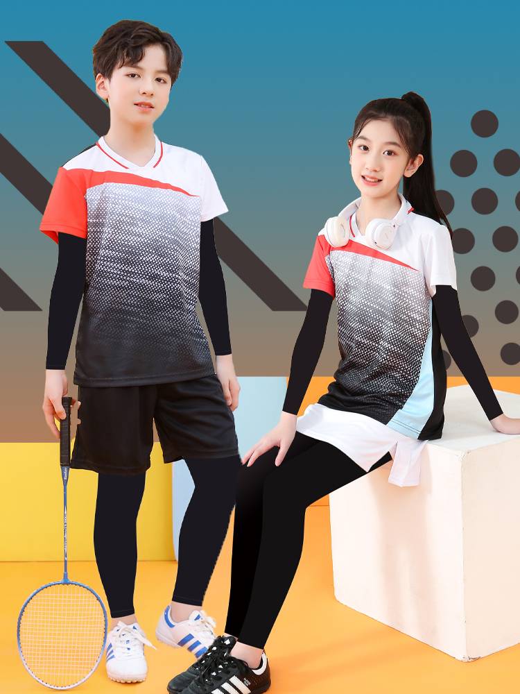 Peak Official flagship store Children's long -sleeved badminton clothing spring and autumn four -piece men's sweat absorption fast dry top