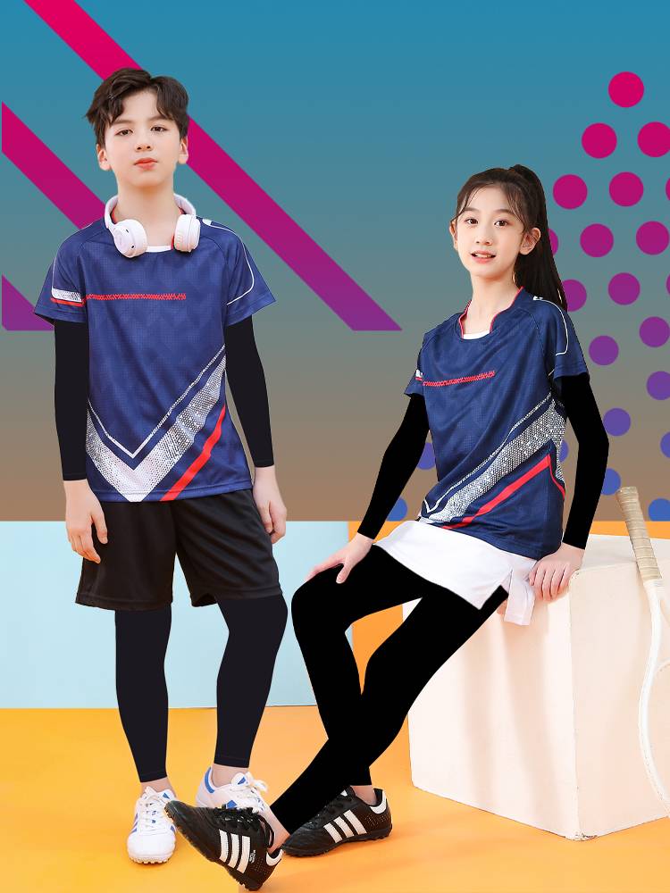 Peak Official flagship store Children's long -sleeved badminton clothing spring and autumn four -piece men's sweat absorption fast dry top