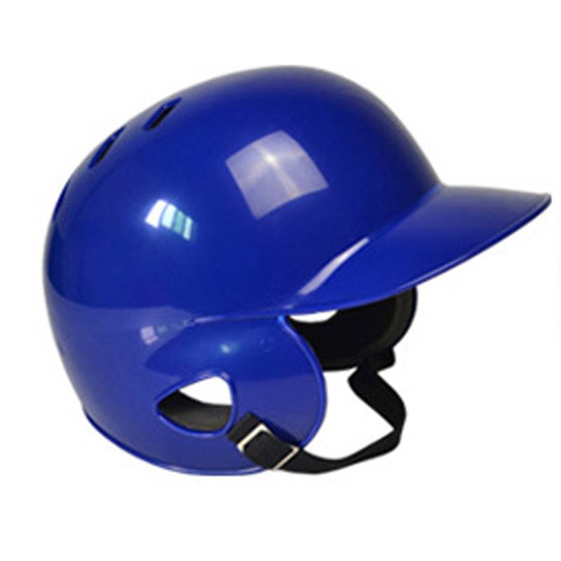 Young adults hit the helmet with both ears on softball