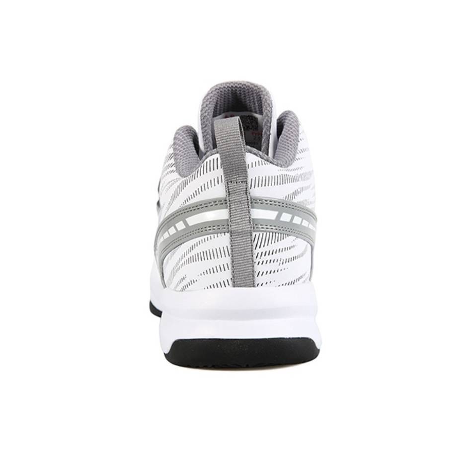 Peak luminous gray low -top actual basketball shoes DA740031 white