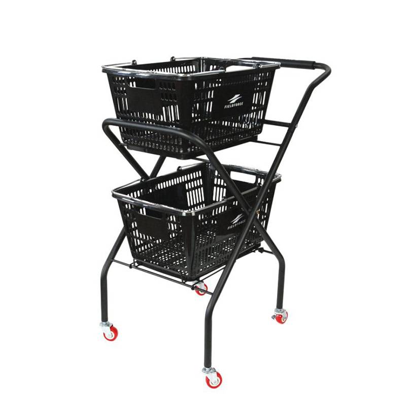 FieldForce portable baseball car folding ball car stick baseball storage can be folded and disassembled hand push car