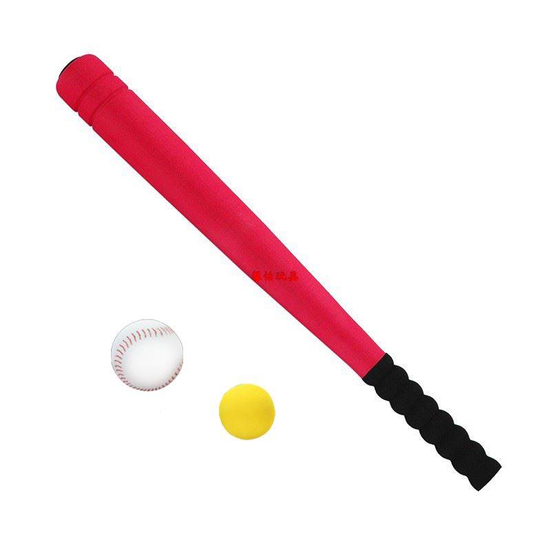 Red baseball stick with two balls (53cm) small models