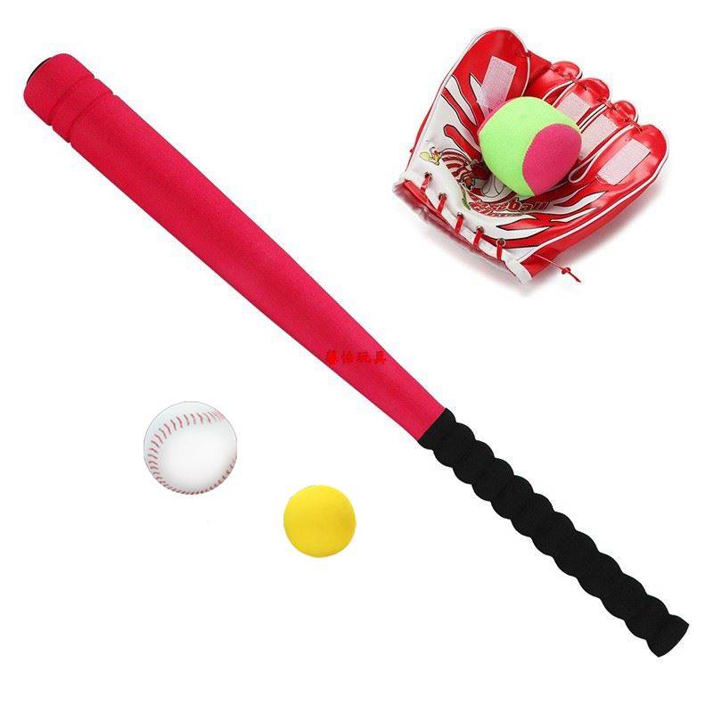 Red baseball bat+baseball glove (53cm) small model