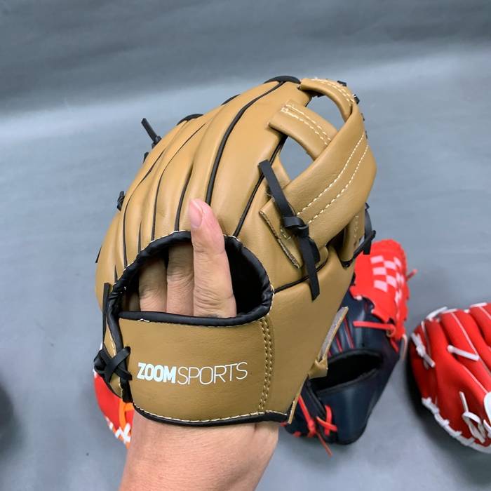 Children and adolescents PVC baseball glove ball glove gloves defense T-Ball beginner black red