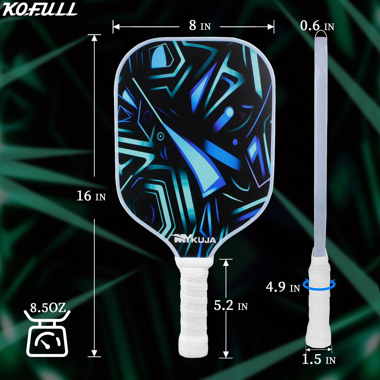 LED light -glowing ball racket glass fiber cadlon racket PP honeycomb core ultra -light resistance shot racket