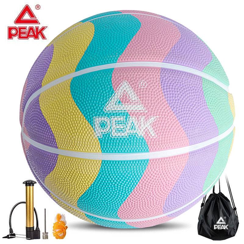 Peak Basketball No. 7 Adult Girls No. 5 Children's Kindergarten Elementary School Cement Diofid -resistant Blue Blue Genuine