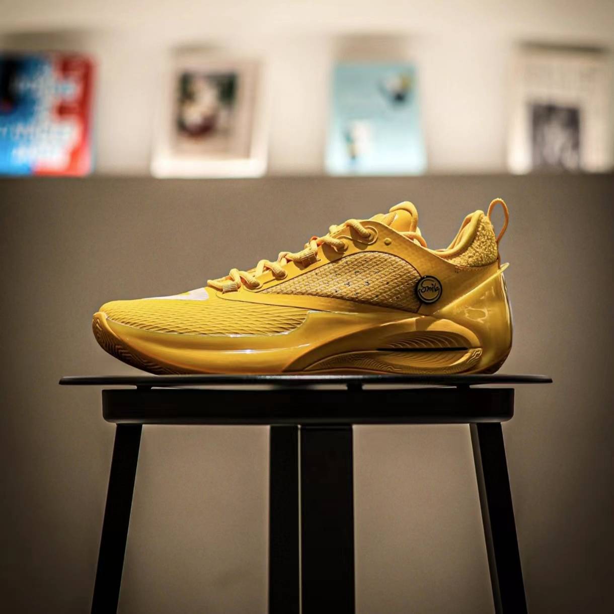 PEAK PEAK Vekins AW2-Smile face color set ejection actual combat shovel carbon board low-top basketball shoes yellow