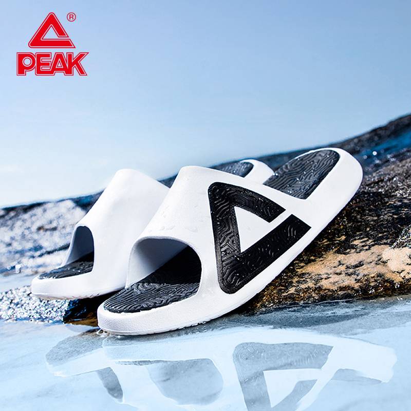 PEAK Peak official big triangle polar slippers Men wearing basketball brand Tai Chi slippers female 2023