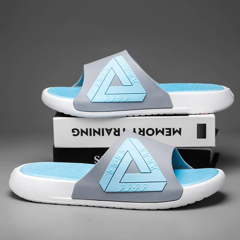 Slipper men's home attitude is a large triangle female stepping on shit, wearing anti -slip sports basketball beach vegetable sandals
