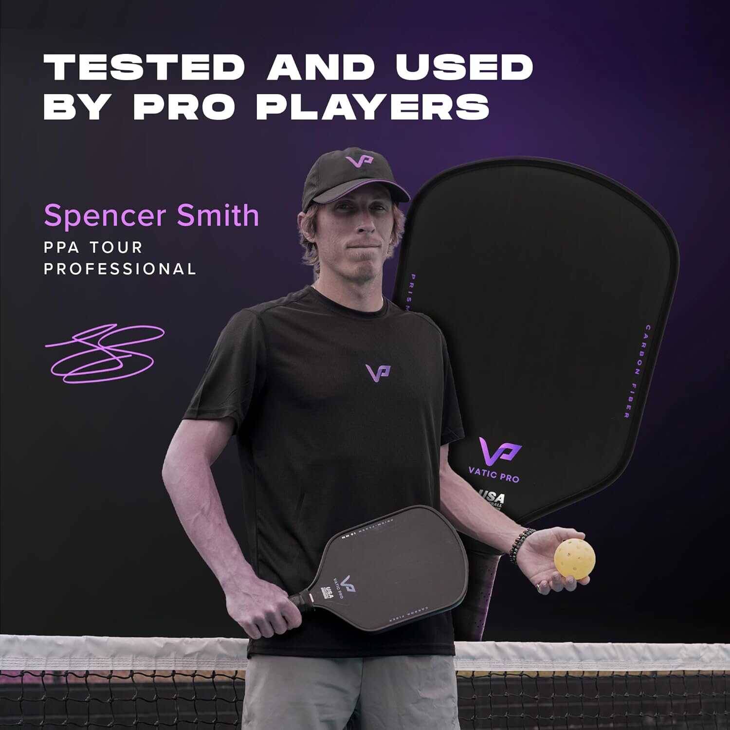VATIC Pro Piccar Board Carbon Fiber Pickleball Set professional -grade competition training cave ball