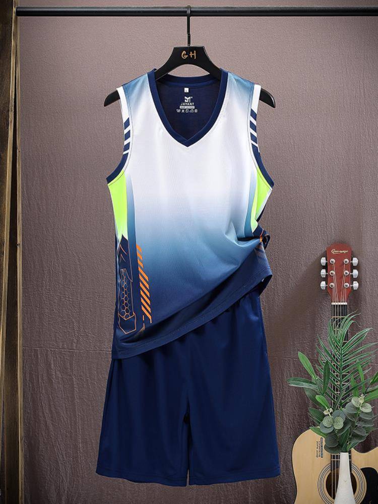 Porkic adaptation of basketball uniform men's suits ice silk speed dry sports vest youth junior high school students training ball uniforms