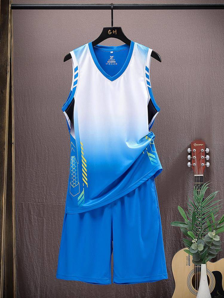 Porkic adaptation of basketball uniform men's suits ice silk speed dry sports vest youth junior high school students training ball uniforms