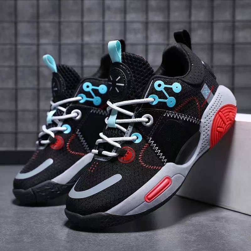 Peak boy basketball shoes Children in autumn new non -slip and wear -resistant boys student sports shoes actual combat training running