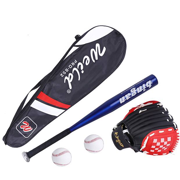 Blue ball+red black glove+2 ball+bag