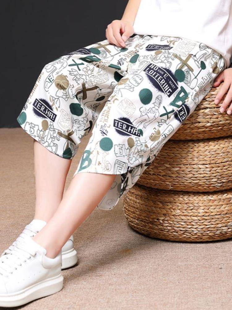 Official flagship Store Powder Penguin New Chinese Style shorts Men's Summer Summer Casual Pants Men's Loose Sports