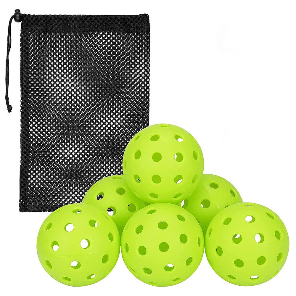 PE cave ball pickleball 40 pores Pocket outdoor balls 6 mesh bags