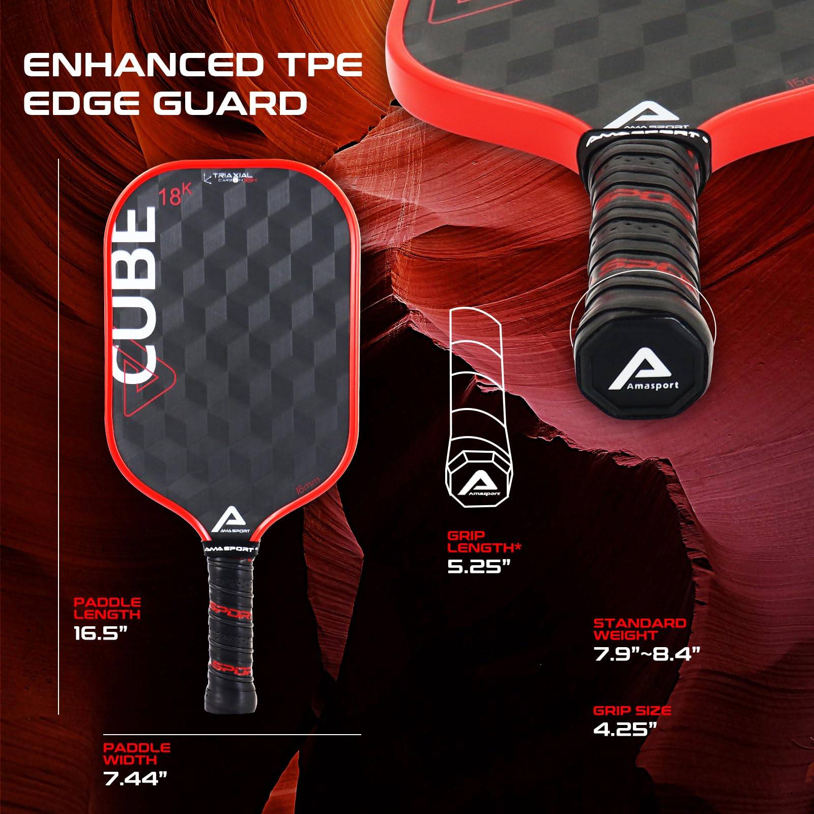 AMASPORT Arme Shi Pickleball racket 18K Peak racket board professional competition -level kimchi pulp