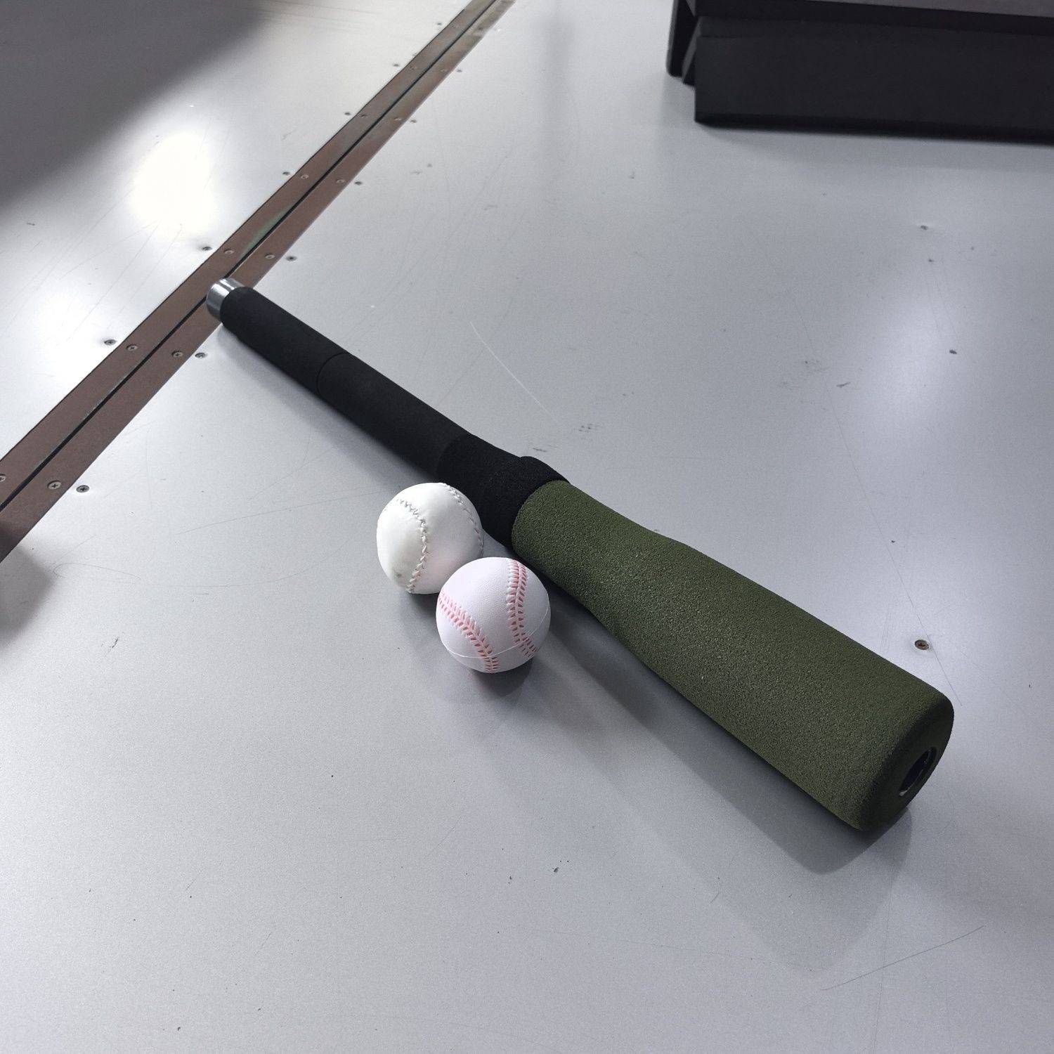 Military green 50 cm long baseball stick to get 2 goals