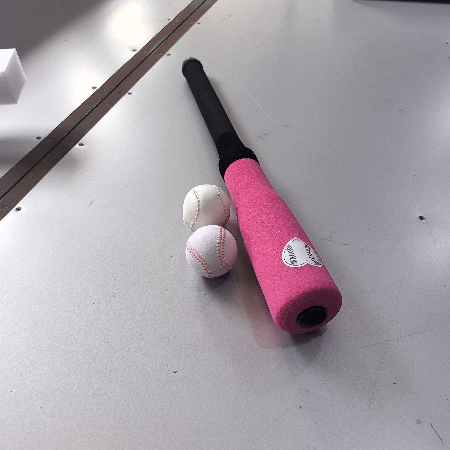 Rose pink 70 cm long baseball stick to get 2 goals
