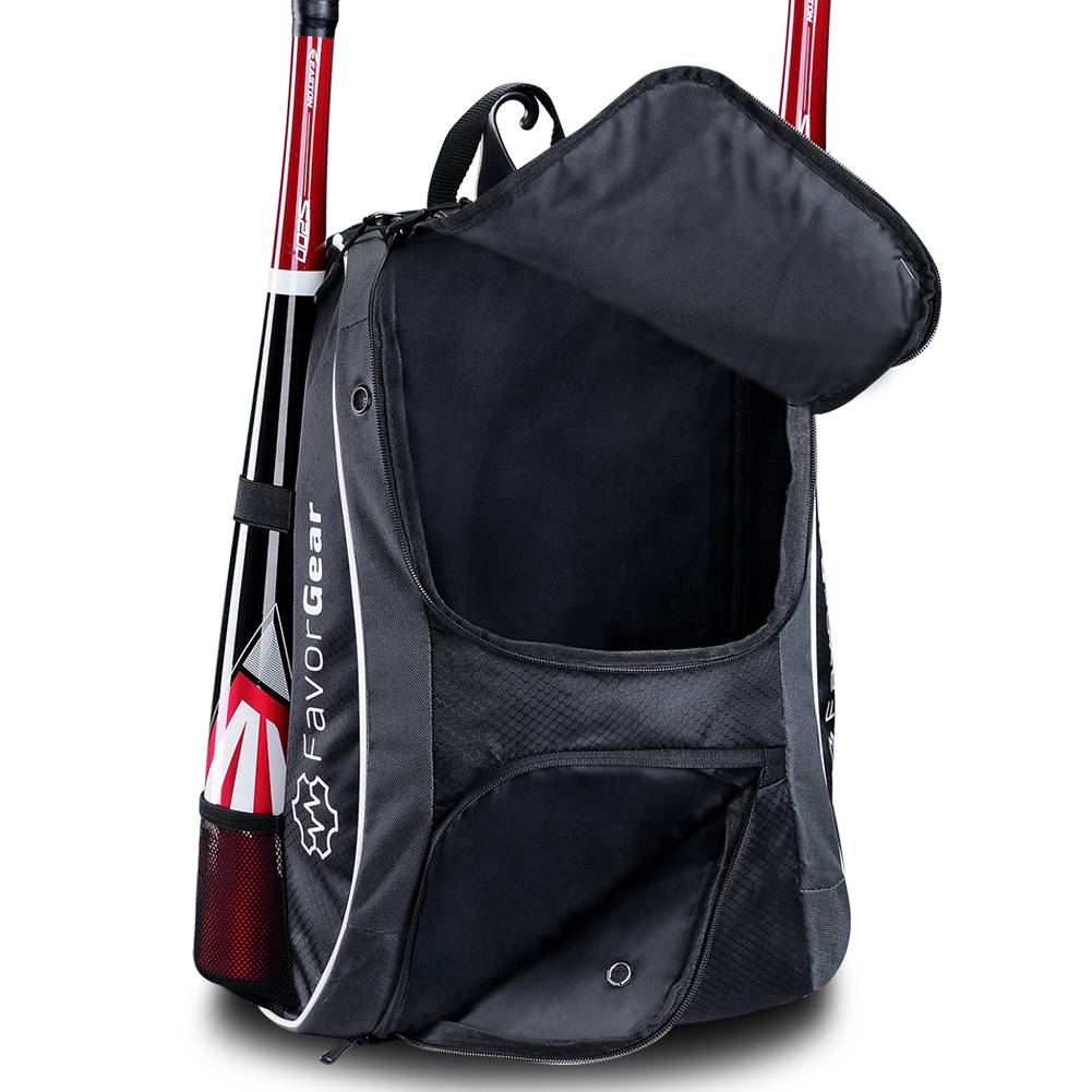 Genuine Favorgear BP100 Baseball Backpack Back Back Back Back Bar Back Equipment Pack Youth Baseball Black Black
