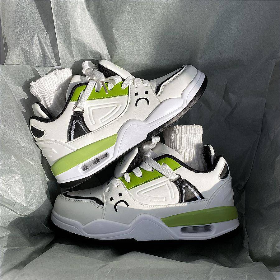 Peak basketball shoes thick sole air cushion board shoes female ins Tide 2024 new couple wild casual sports skate shoes